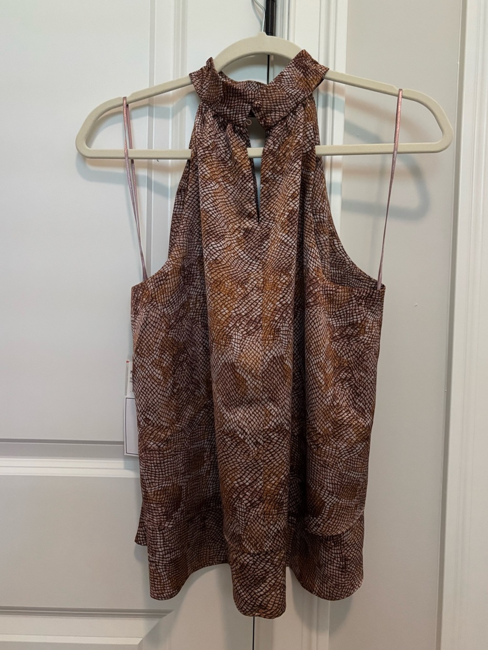 Nordstrom Brown Patterned Halter Camisole